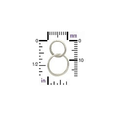 Sterling Silver Small Two Circle Link  - C2876, Links, Connectors, Findings, Infinity Links