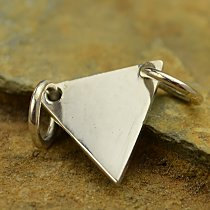 SALE - Triangle Festoon Stamping Blank - C2872, Blank Charms, Sterling Silver