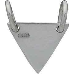 SALE - Triangle Festoon Stamping Blank - C2872, Blank Charms, Sterling Silver