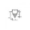SALE - Triangle Festoon Stamping Blank - C2872, Blank Charms, Sterling Silver