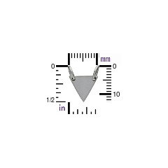 SALE - Triangle Festoon Stamping Blank - C2872, Blank Charms, Sterling Silver