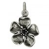 Sterling Silver Large Cherry Blossom Charm - Flowers, Woodlands,
