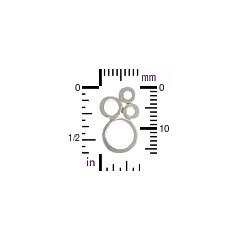 Small Bubble Link - C2721, Sterling Silver, Natural Bronze, Gold Plated - Connectors, Links, Findings