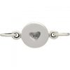 Heart with Scoring Link Sterling Silver - C1361, Bracelet Links, Connector Charm, Sideways Charms