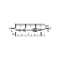 Small Arrow Festoon -  Sterling Silver , C1383, Archery, Hunter, Sportsman, Love, Links, Cupid