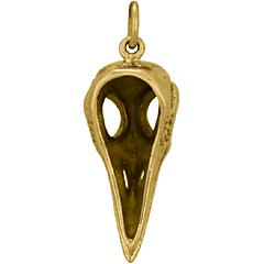 Bird Skull Charm - C1118, Choose From Natural Bronze or Sterling Silver - Bones, Skeleton, Skull