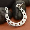 Large Sterling Silver Lucky Horseshoe Charm - Good Luck Charms - C1129