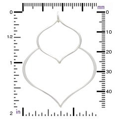 Double Lotus Petal Pendant. - C2925, SALE, Zen, Yoga, Meditation