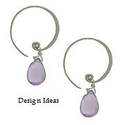 Curled Hoop Earring Finding - CT2604, Choose From Natural Bronze Or Sterling Silver - Findings, Hoop Style