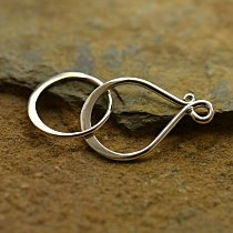 Hook and Eye Clasp, Large, Sterling Silver - C425