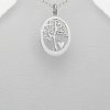 Oval Tree Of Love Sterling Silver Pendant - Family, Children, Ancestry, Bonding, Woodlands