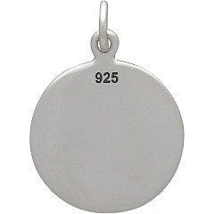 Love You to the Moon Charm Sterling Silver  - C1459, Stamped Charms, Children, Quote Charms, New Mom, Celestial Charms