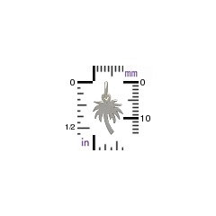 Palm Tree Charms - C1453  Sterling Silver or Gold Plated, Beach, Ocean, Travel Charms, Nautical, Sealife