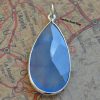 Blue Chalcedony Pear Shape Pendant - Stones, Gemstones