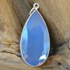 Blue Chalcedony Pear Shape Pendant - Stones, Gemstones