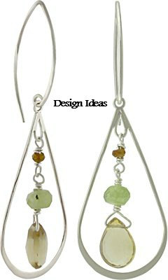 Teardrop Link Sterling Silver Small   - C2408, CLOSEOUT SALE, Only 5 Left in Stock, Findings, Earring Parts