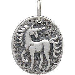 Sterling Silver Ancient Unicorn Coin  -Fantasia Collection, Mystical