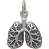 Sterling Silver Lungs Charm - Lifelike Lungs, Human Organ, Nurse - Doctor Charms, Awareness, Respiratory Therapy