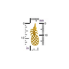 Pineapple Charm - Choose From Sterling Silver or Gold Plated - Symbol of Welcome, Friendliness, Gracious, C718