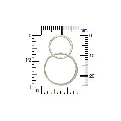 Two Circle Link  Sterling Silver Large Links - C2873, Connectors, Findings, Infinity Links