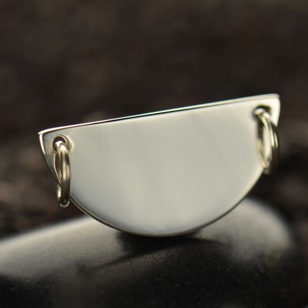 Flat Scallop Festoon Large Sterling Silver  - C2947, Blank Charms, Stamping, Engraving