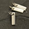 Blank Charms - Sterling Silver Tiny Rectangle Dangle - C2954,  Blank Charms, Dangles