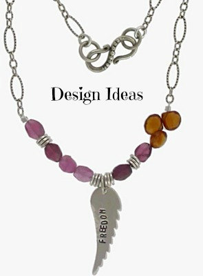 Blank Wing Charm - C840, Blank Wings, Sterling Silver, Stamping Charms