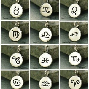 Zodiac Charms- Stars, Sky, Astrology, Birthday, Stamped Charms, C1135 - C1146