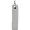 Sterling Silver Vertical Believe Word Tag - Stamping, Charm, Spiritual Charms, C1494