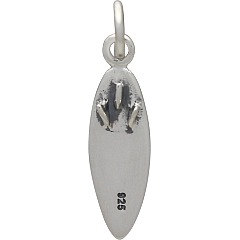 Surfboard Charm - C1483, Sterling Silver & Gold Plated, Beach, Nautical, Ocean, Surfer