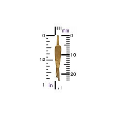 Hammered Teardrop Earring Top (1PR) - Sterling Silver or Gold Plated - Findings, Earwires, CT2913