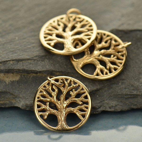 Textured Tree Charms - C867, Family, Children, Bond,New Mom, Gift for Chic