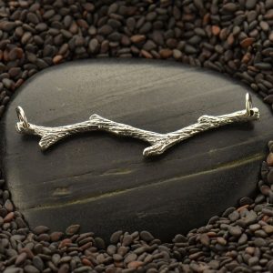 Textured Branch Link Sterling Silver   - C693, Woodlands, Trees, Links, Connector Links, Bar Links
