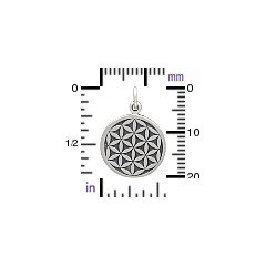 Sterling Silver Flower of Life Charm - C1509, Zen Yoga, Flower, Symbolic Charm, Spirit