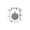 Sterling Silver Labyrinth Pendant - C1539, Yoga Charms,  Spiritual Transformation