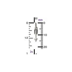 Arrow Charm Mini - C1558,  Sterling Silver & Gold Plated, Archery, Hunter, Sportsman, Love, Southwest