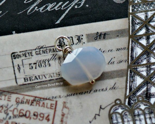 Blue Chalcedony Gemstone Wire Wrapped Dangles Sterling Silver  - Below Retail Cost