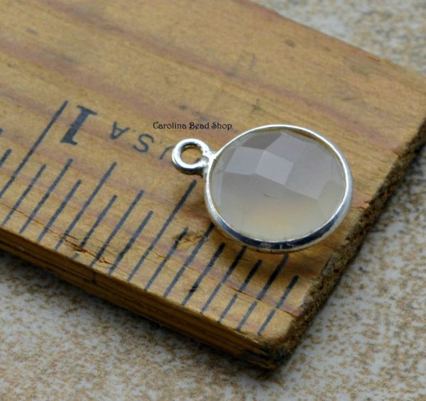 Moonstone Faceted 1 Loop 10mm, 2 Loop 18mm Bezels  - C12995, Stones, Gemstones, Pendants