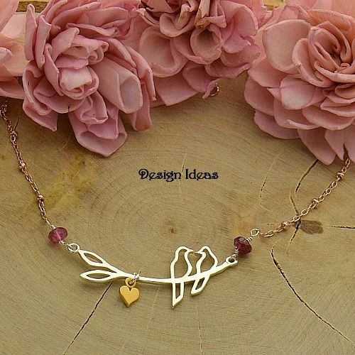 Birds on a Branch Festoon Sterling Silver  - C1410, Sale, Link, Pendant, Love Birds, Bird on a Branch