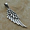 Ribbed Wing Pendant Sterling Silver - C5470