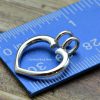 Heart Ring Keeper Pendant Sterling Silver  - C9255, Heirloom, Ring Charm Holder, Treasures