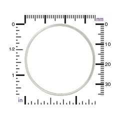 3X- Large Circle Link, 36mm. Hammered Link - Findings, C2761