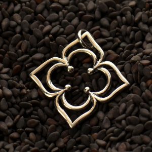 Petaled Clover Link Sterling Silver - C1175, Good Luck Charms, Links, Pendants