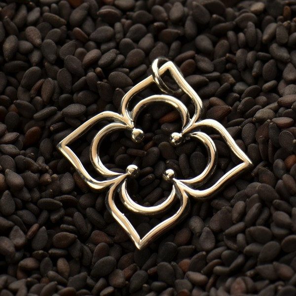 Petaled Clover Link Sterling Silver  - C1175, Good Luck Charms, Links, Pendants