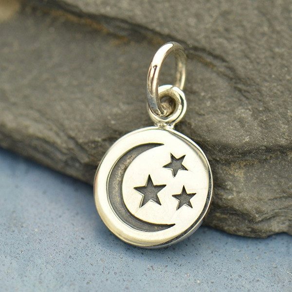 Moon & stars charm