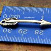 Arrow Connector Charm - Antique Silver Plated, Archery, Hunter, Sportsman, Southwest