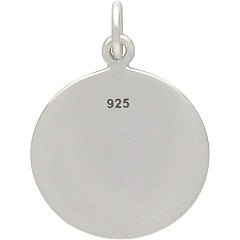 Etched Ocean Waves Pendant Sterling Silver - C1661, Beach, Nautical, Ocean, Surfer, Sealife, Gift for Beach Lover