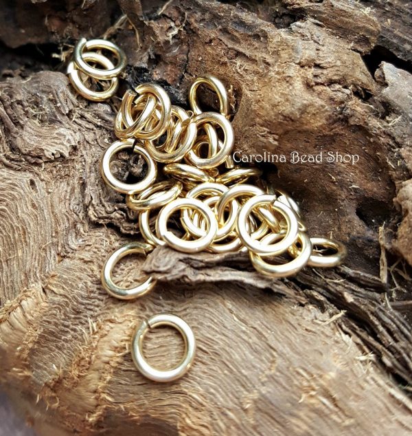 5.8mm Brass 18ga Open Jump Rings (10PK,25PK,50PK,100PK) -Findings, Jewelry Supplies