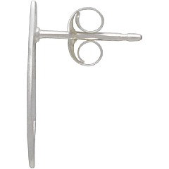 Triangle Post Earrings with Open Triangle Loop - C3042, Sterling Silver