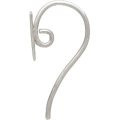 Triangle Hook Earrings with Hidden Loop - C3052, Sterling Silver